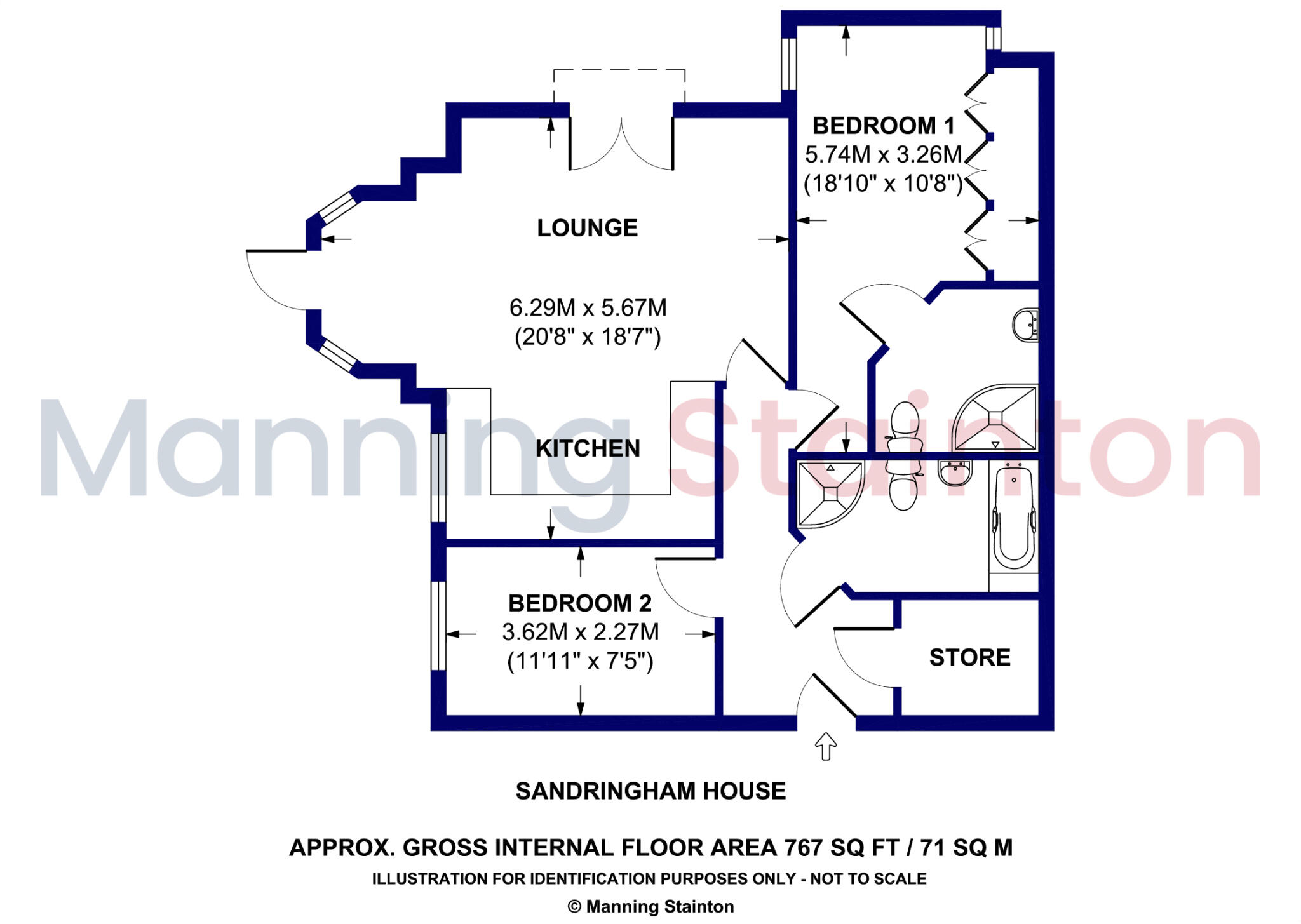 Sandringham House, 501 Harrogate Road, Leeds, West Yorkshire floorplan