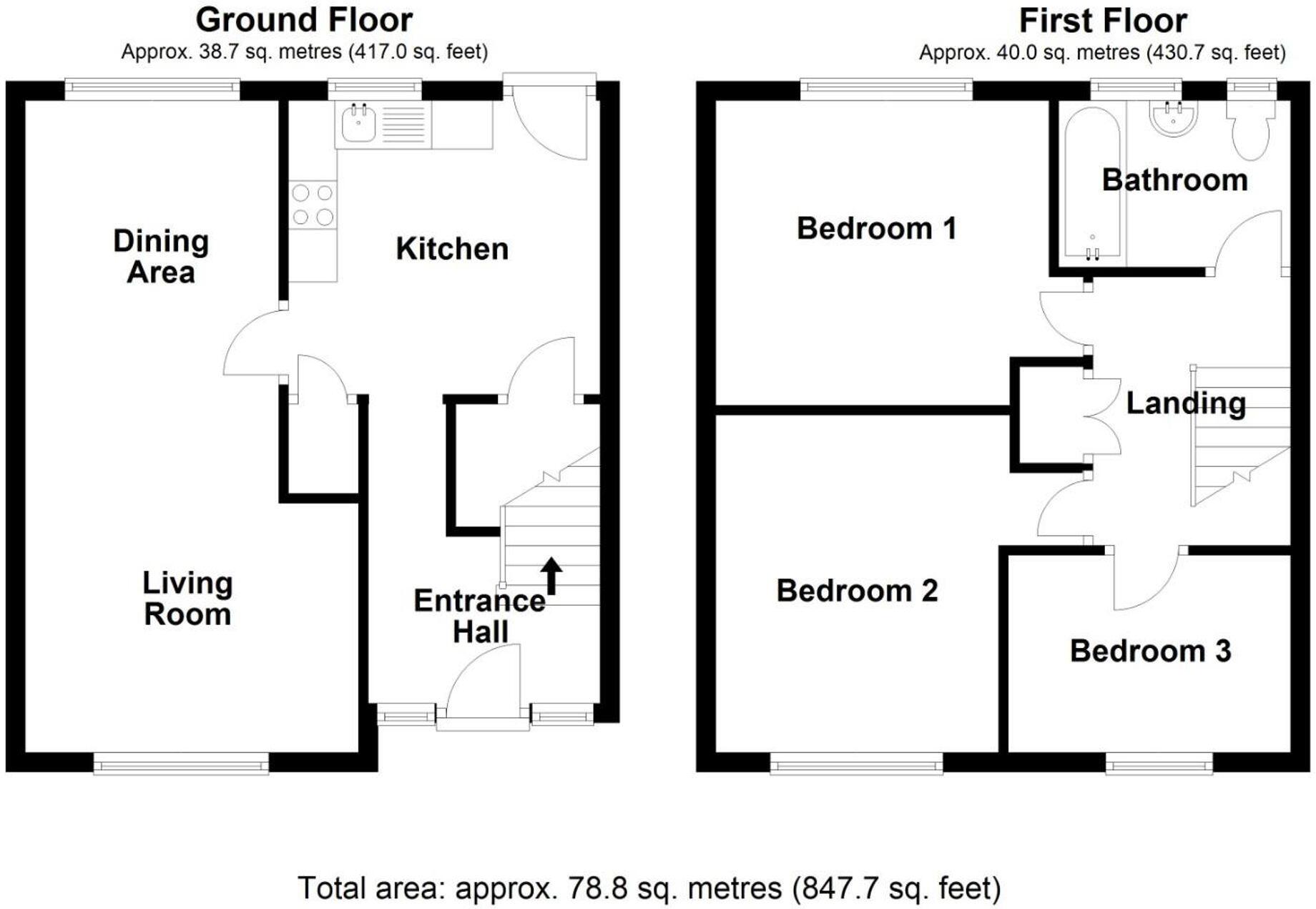 Melbourne Road, Blacon, CH1 floorplan