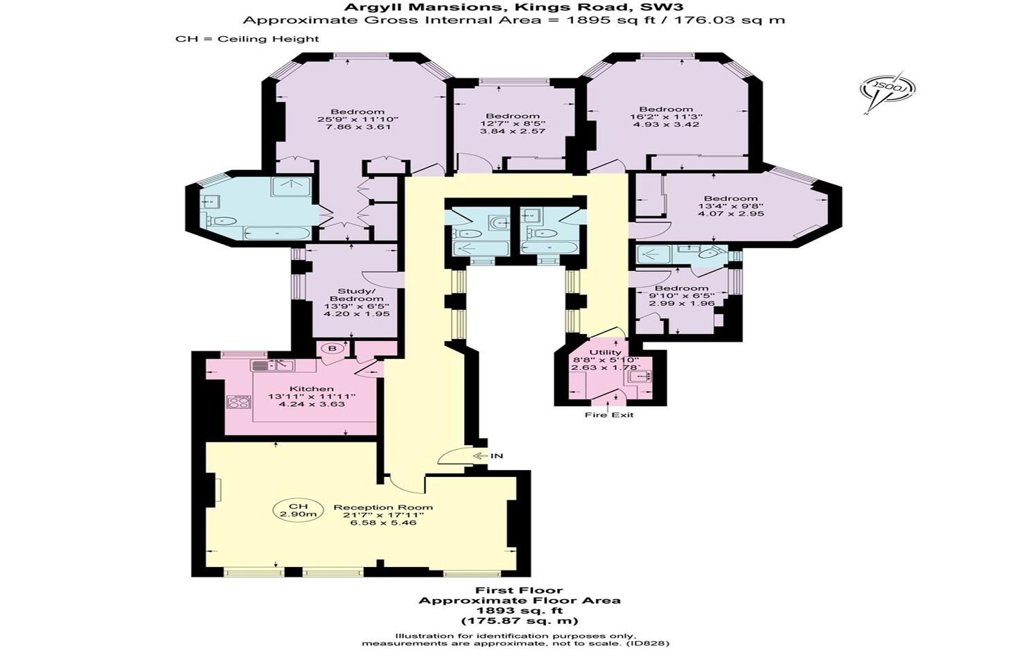 Argyll Mansions, Kings Road, SW3 floorplan