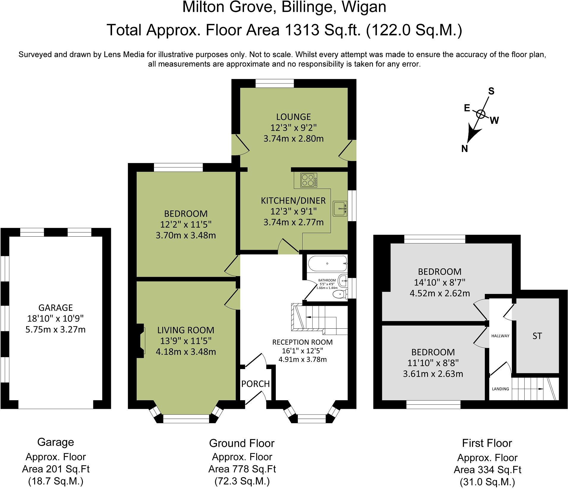 Milton Grove, Billinge, Wigan, Greater Manchester. WN5 7EL floorplan