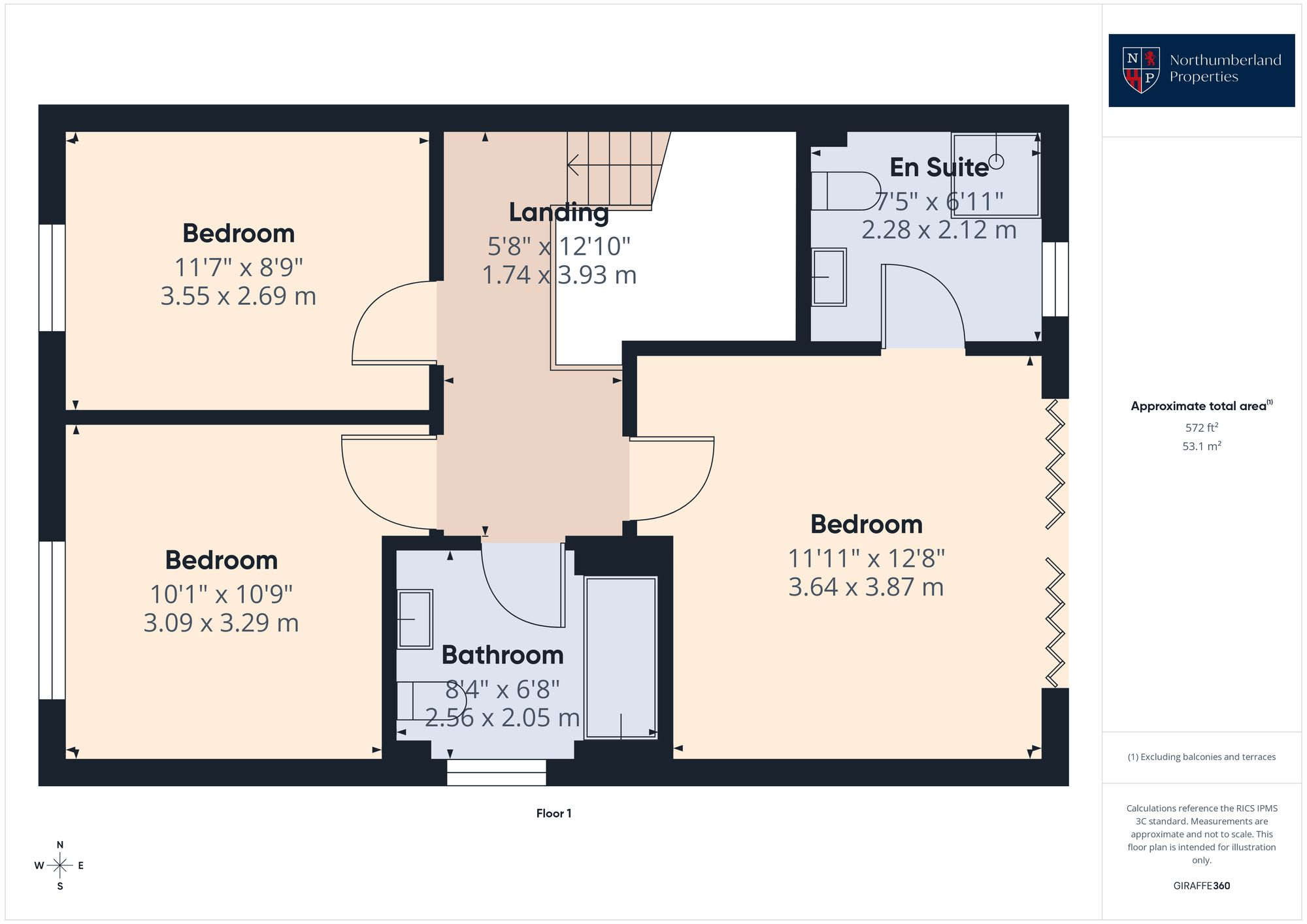 The Steadings, North End Farm, NE65 floorplan