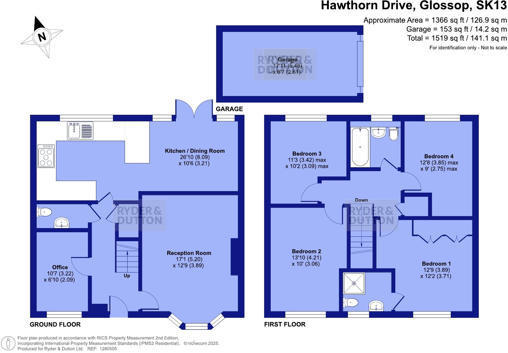 Hawthorn Drive, Glossop, Derbyshire, SK13 floorplan