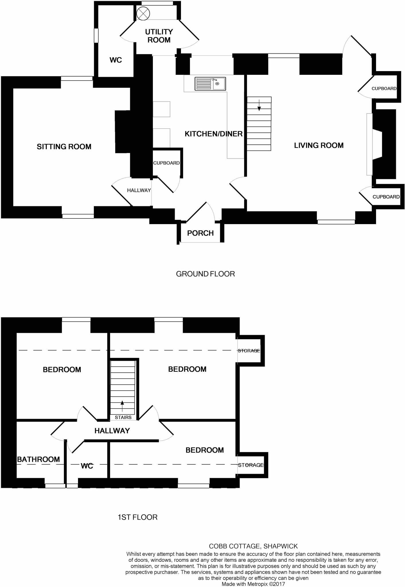 Cobb Cottage, Shapwick, Dorset floorplan
