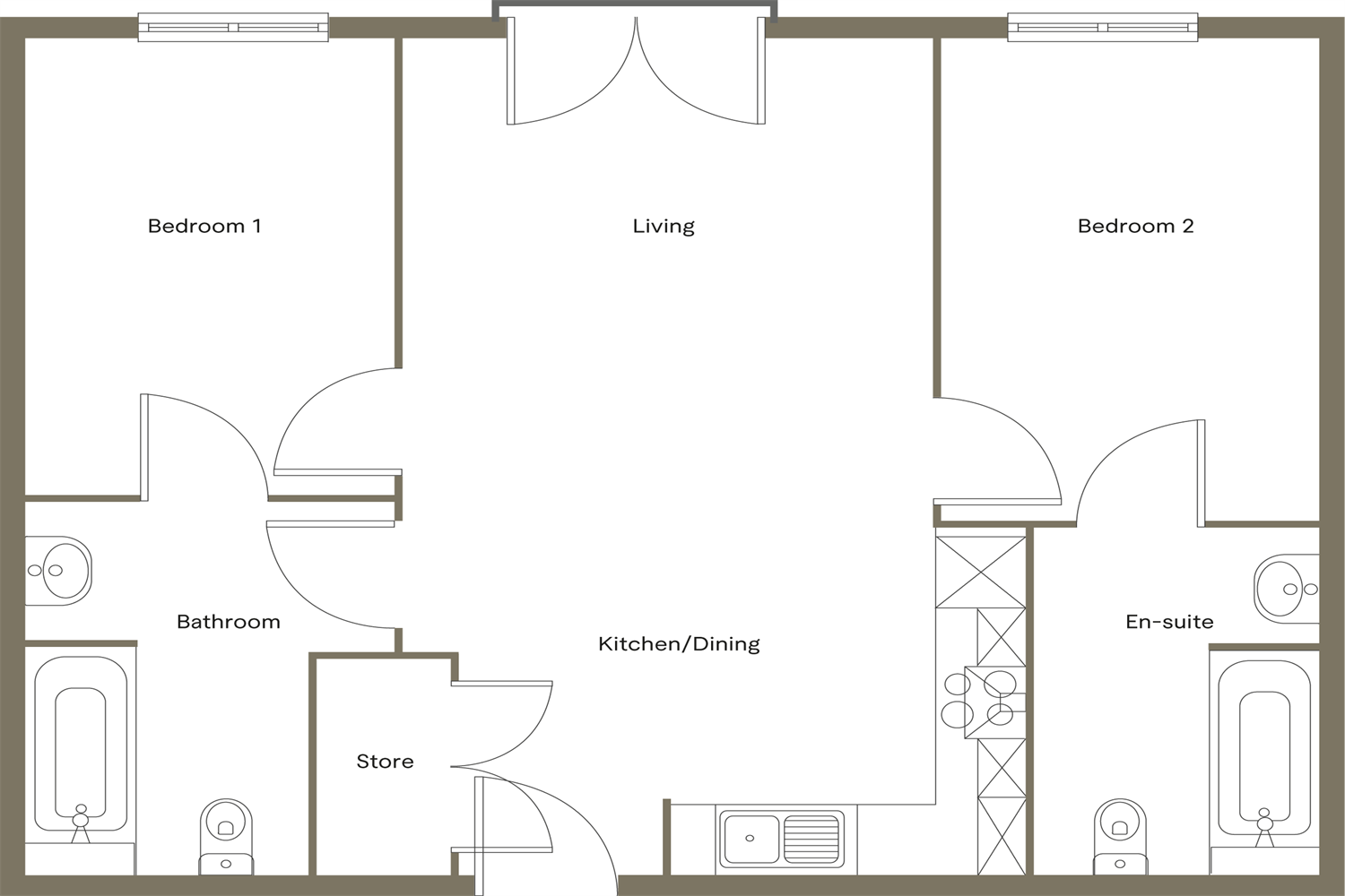 22 Empyrean, Clarence Street, Salford, M7 floorplan