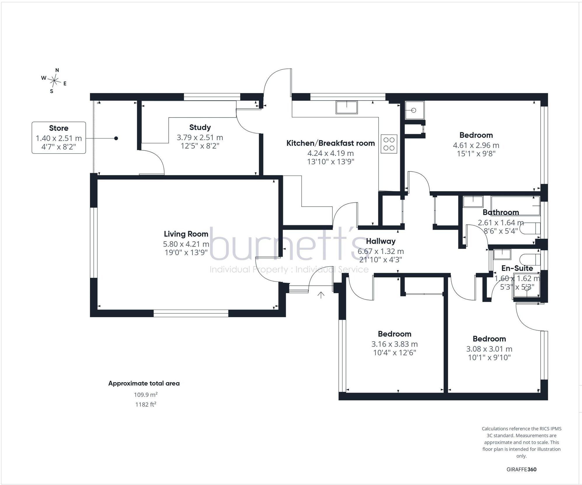 Three Leg Cross, Ticehurst, TN5 floorplan