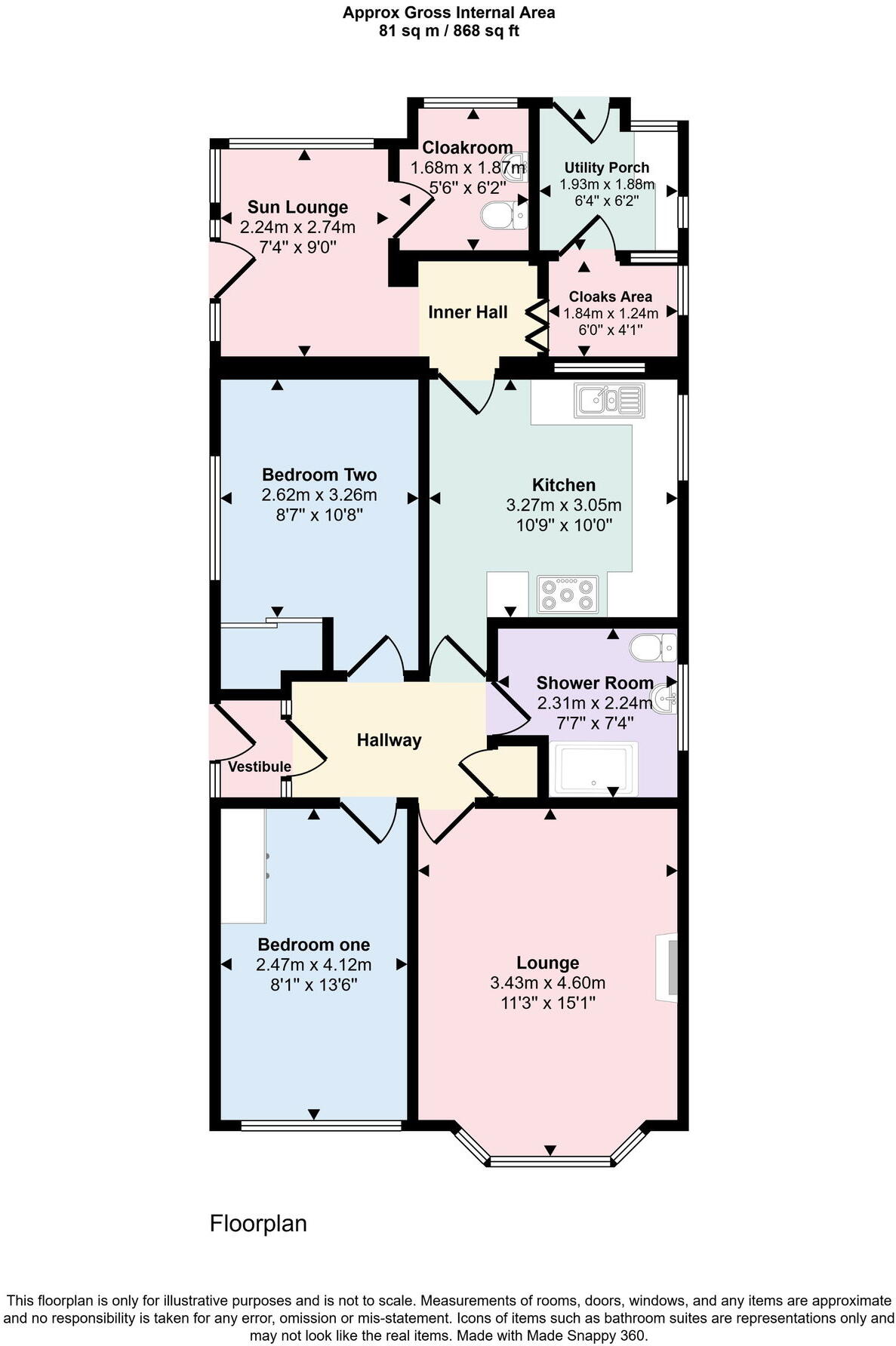 Cherry Close, Prestatyn, Denbighshire LL19 7DQ floorplan