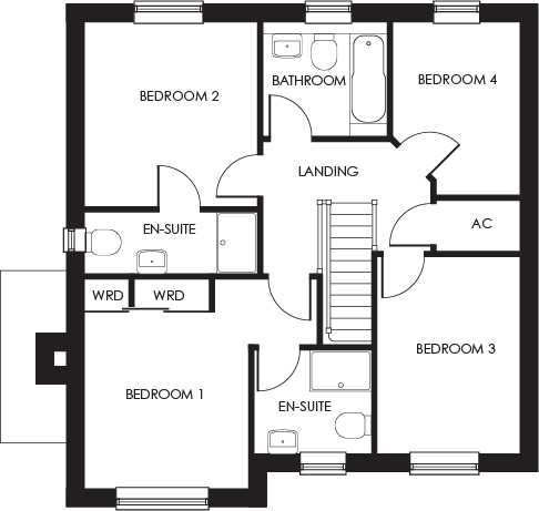 Derrington Meadows, WV16 floorplan
