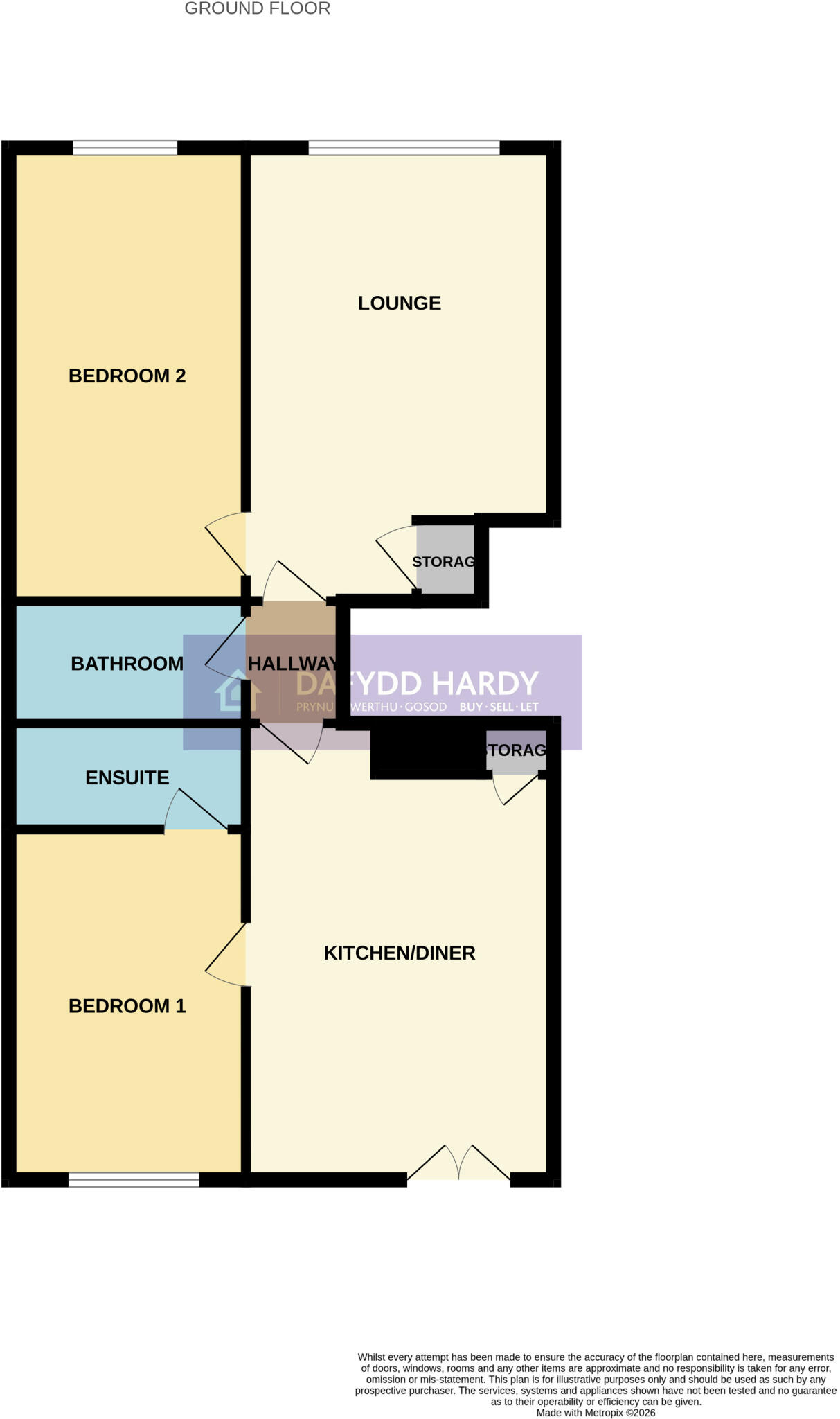 Flat 22, Plas Darien, Lon Isallt, Trearddur Bay, Anglesey LL65 2UP floorplan