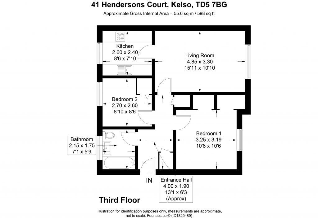 41 Hendersons Court, Kelso, TD5 7BG floorplan