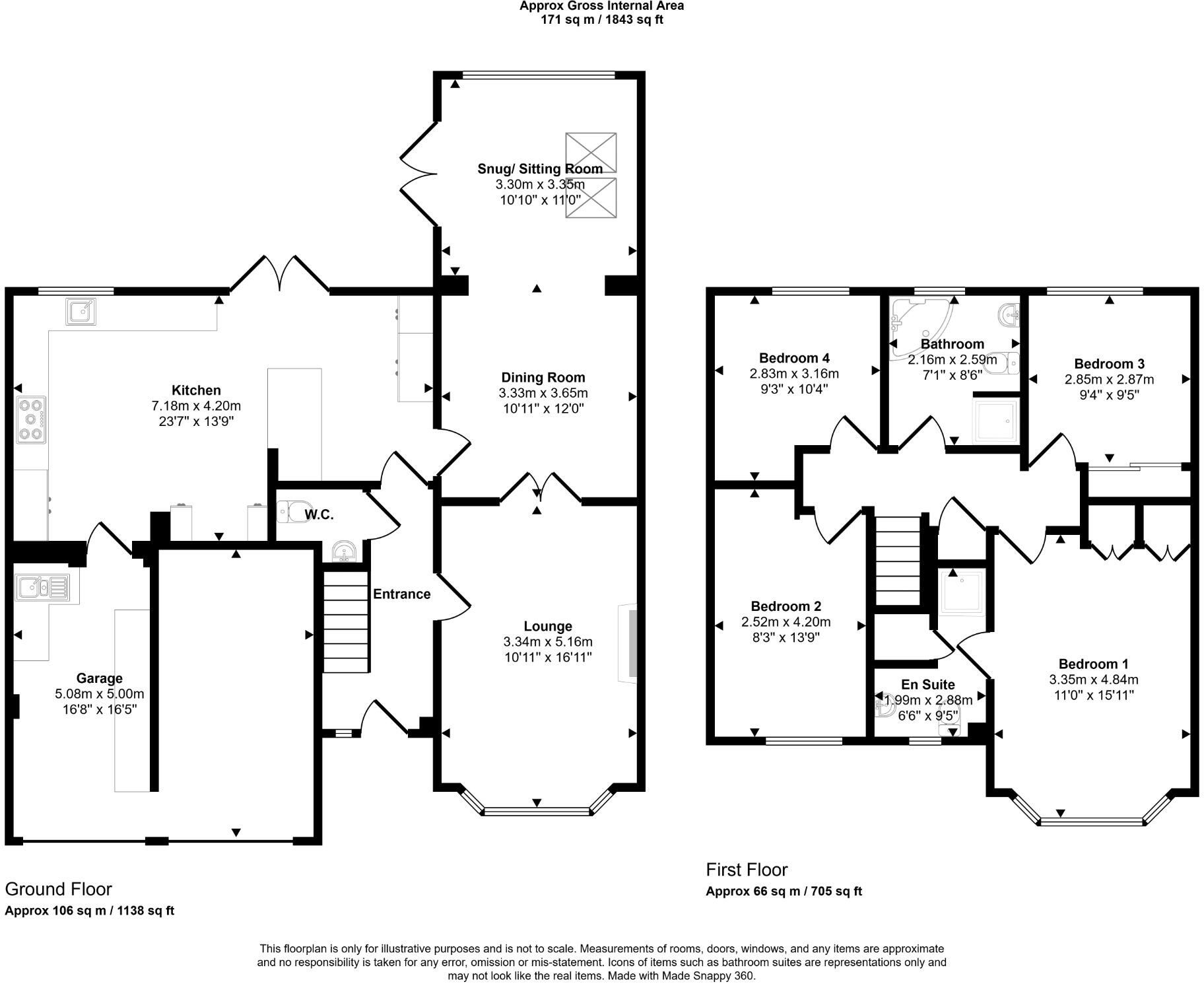 Lon Ystrad, Rhyl, Denbighshire, LL18 4DL floorplan