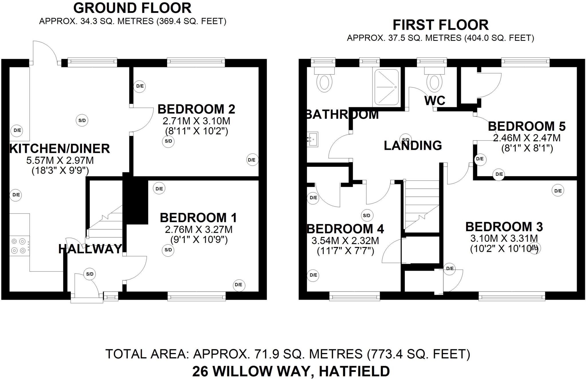 Willow Way, Hatfield, AL10 floorplan