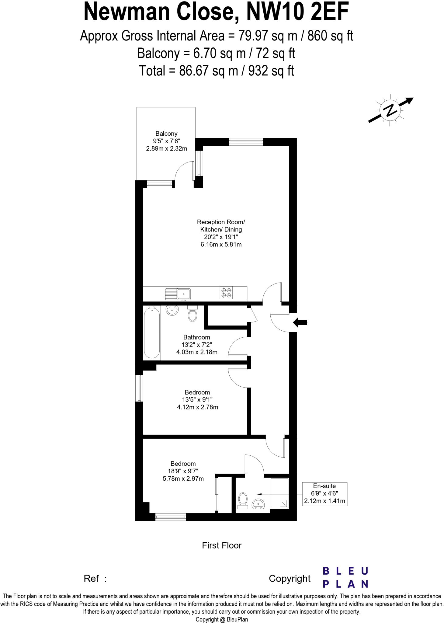 Newman Close, Brondesbury Park floorplan