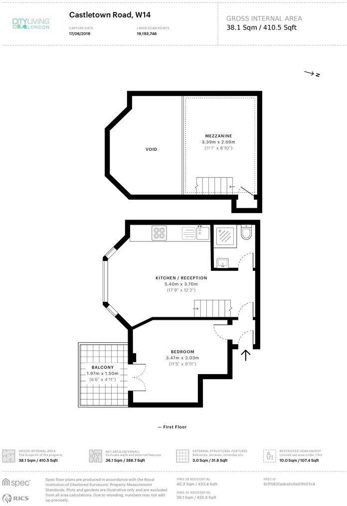 Castletown Road, West Kensington, W14 floorplan