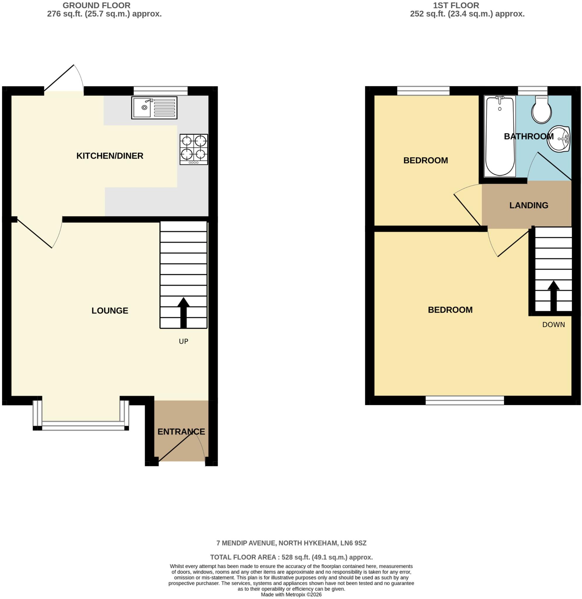 Mendip Avenue, North Hykeham, LN6 floorplan