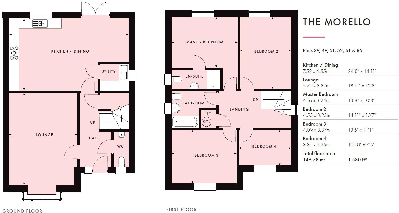 Plot 61 "Morello" Cherry Orchard, Marden floorplan