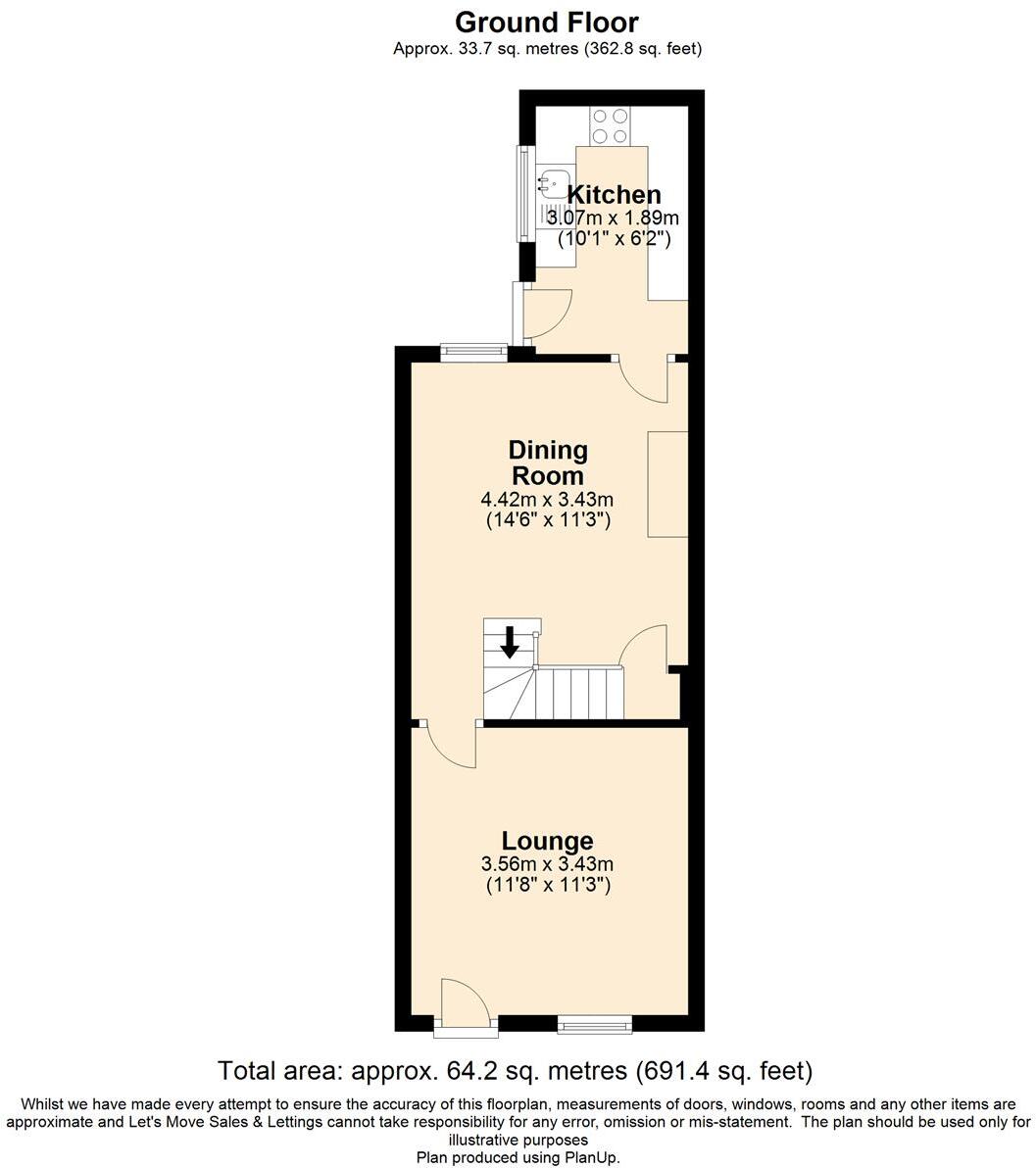 Alexandra St, Thurmaston, Leicestershire. LE4 8FA floorplan