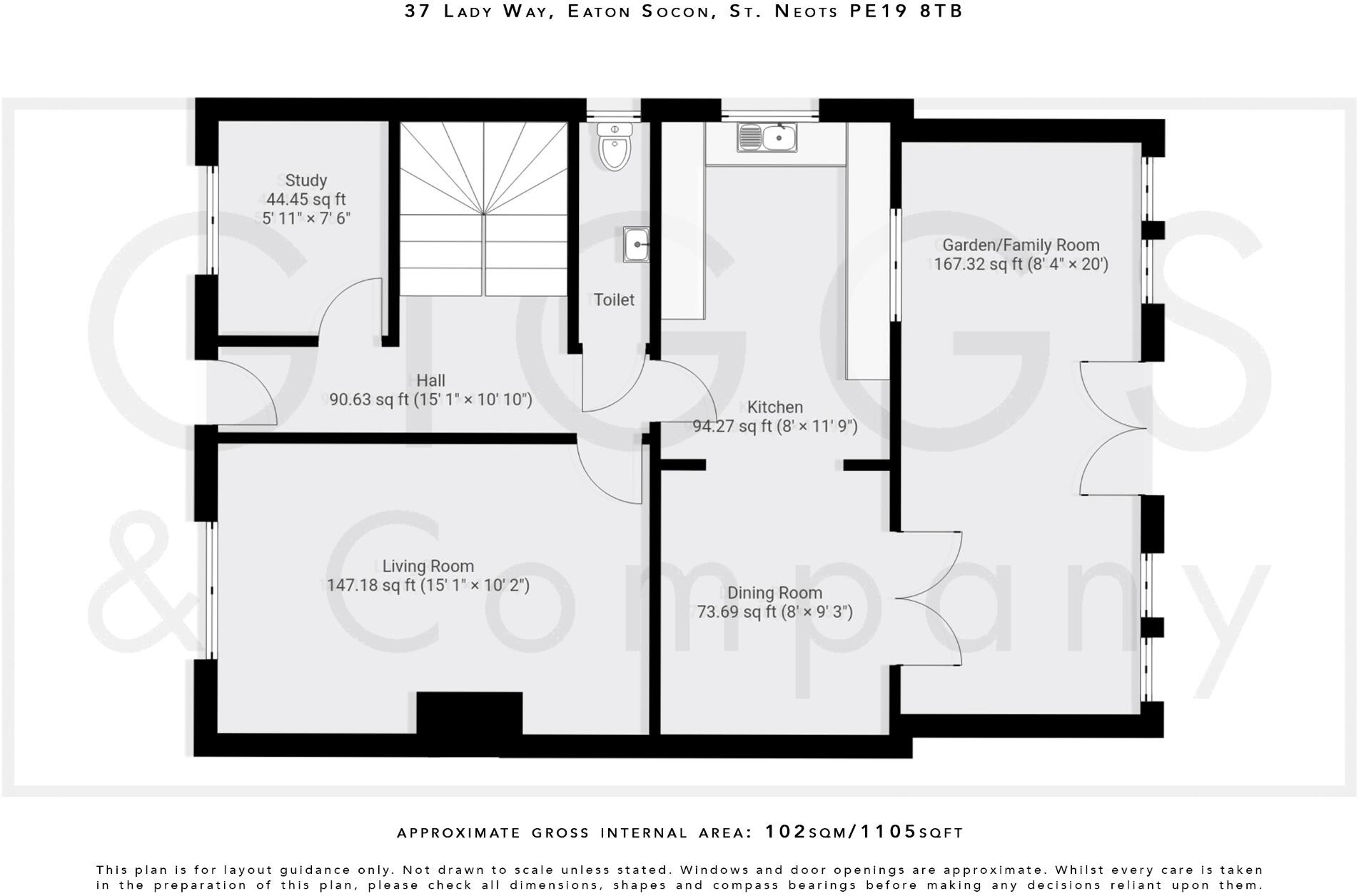 Lady Way, St. Neots, PE19 floorplan