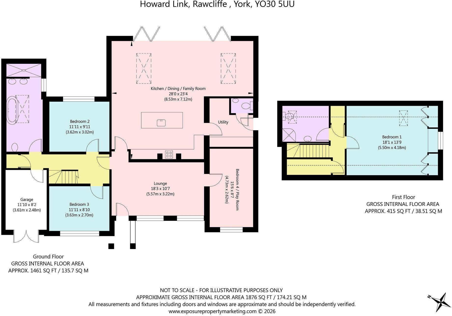 4 Howard Link, Rawcliffe, York, YO30 5UU floorplan
