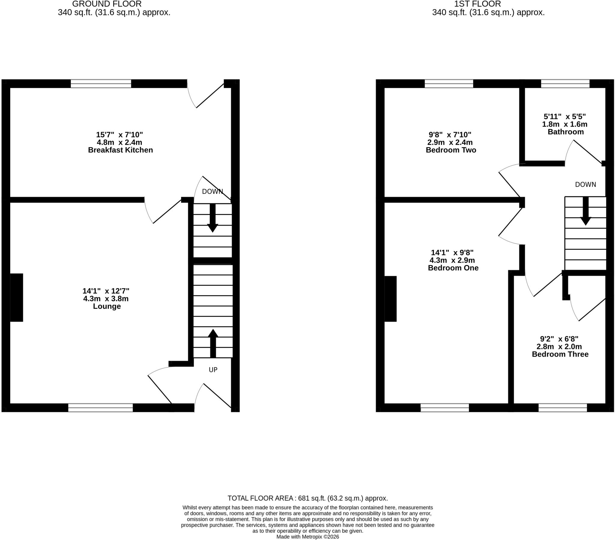 Grove Street, Slaithwaite, Huddersfield, HD7 floorplan