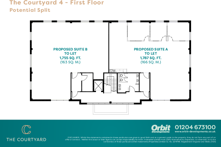 4 The Courtyard First Floor Potential Split