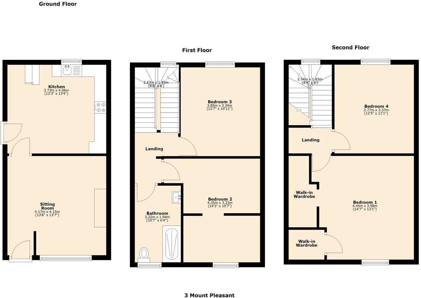 3 Mount Pleasant, High Bentham floorplan