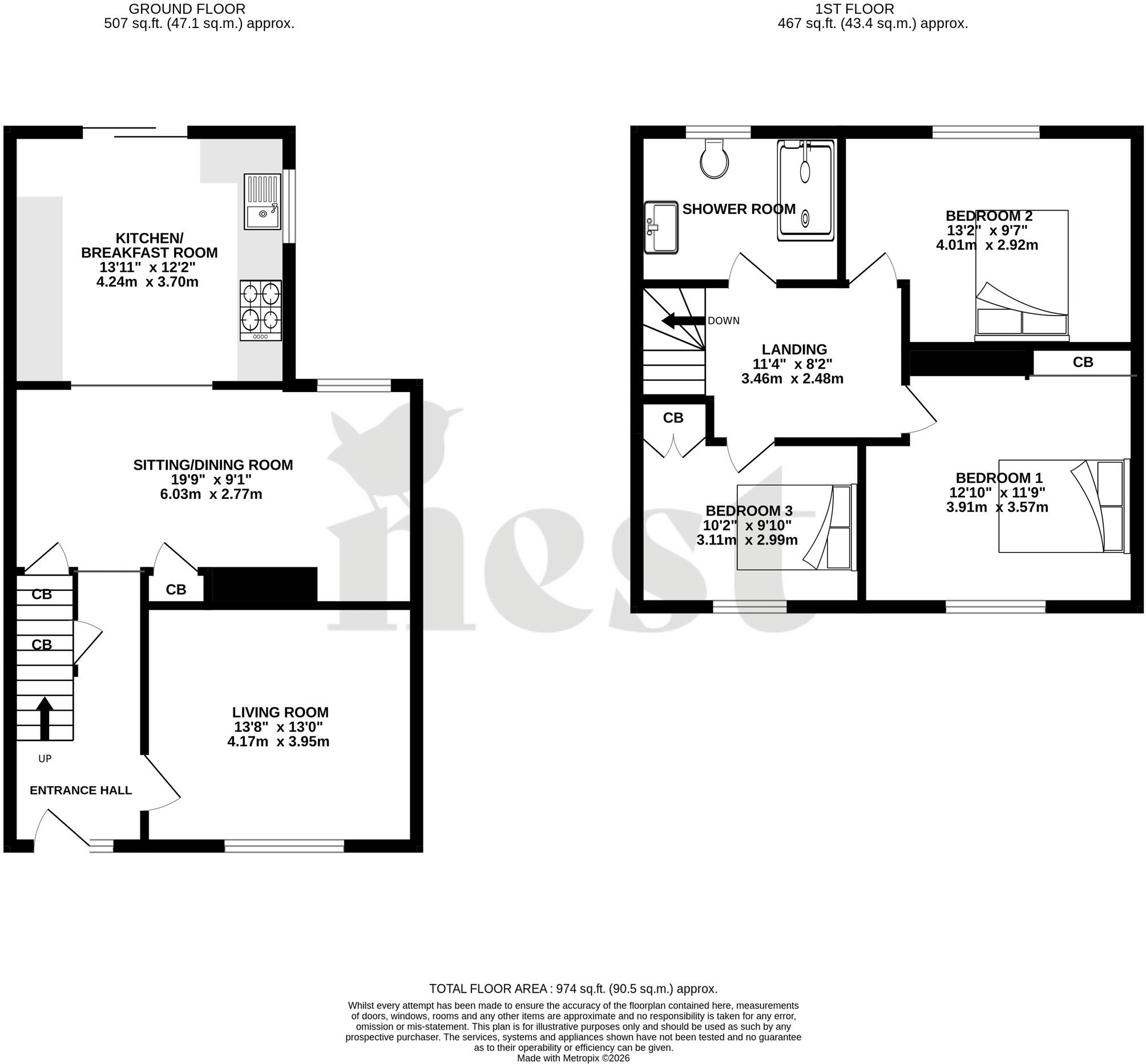 North Avenue, Highbridge, Somerset floorplan