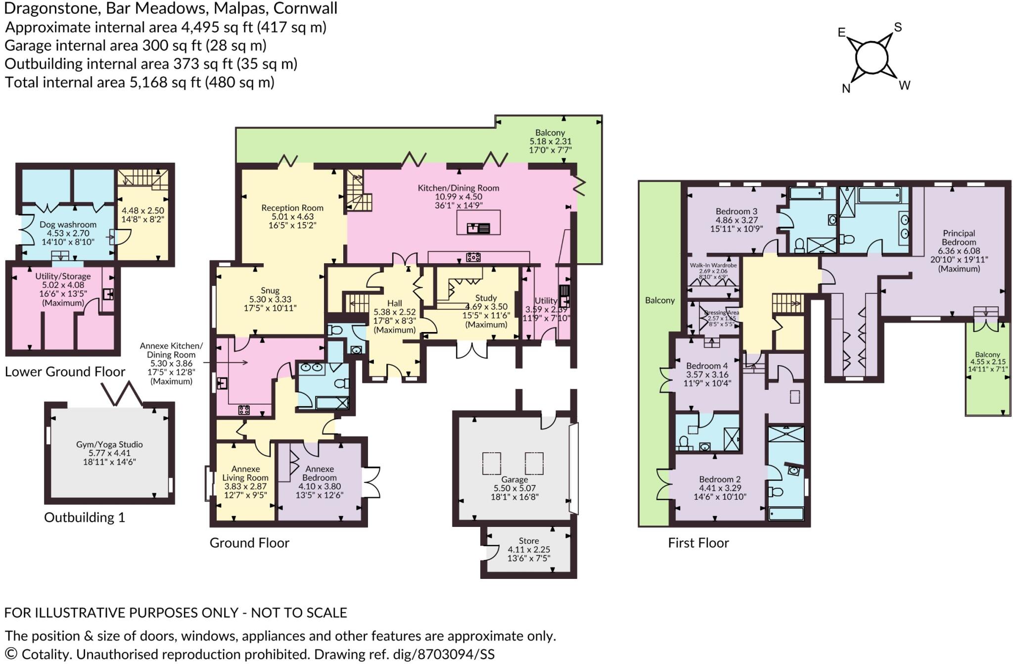 Bar Meadows, Malpas, Truro, Cornwall floorplan