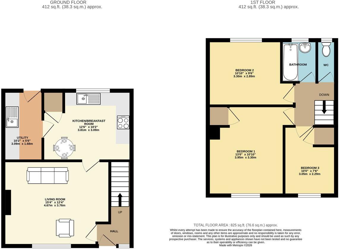 Fountains Avenue, Workington, CA14 floorplan