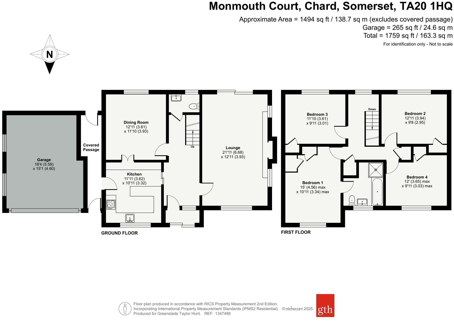 Monmouth Court, Chard, Somerset, TA20 floorplan