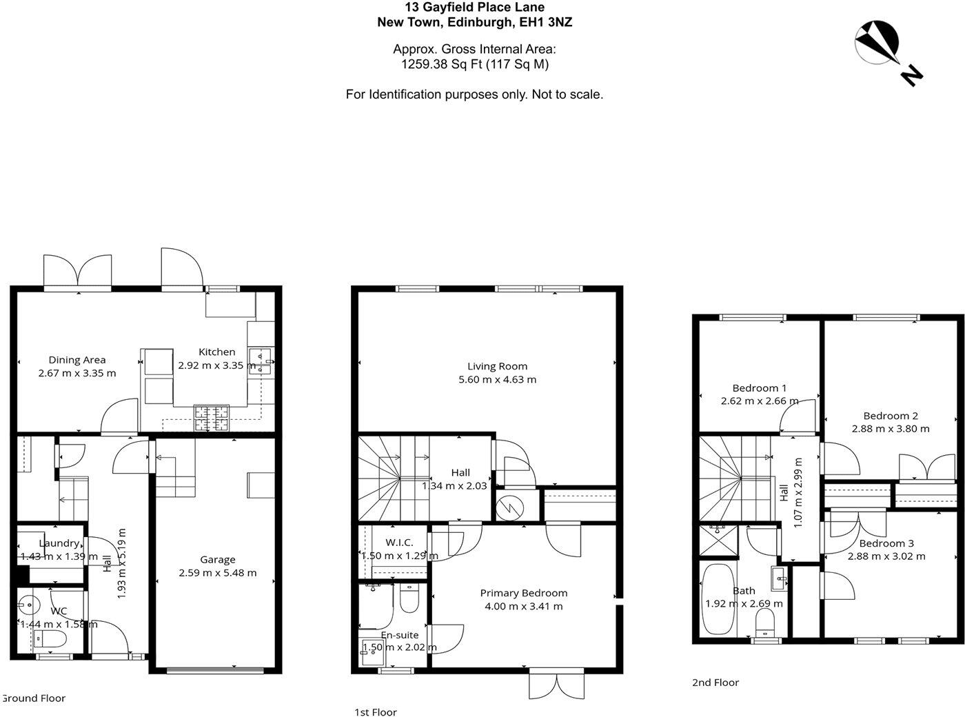 13 Gayfield Place Lane, New Town, Edinburgh, EH1 3NZ floorplan