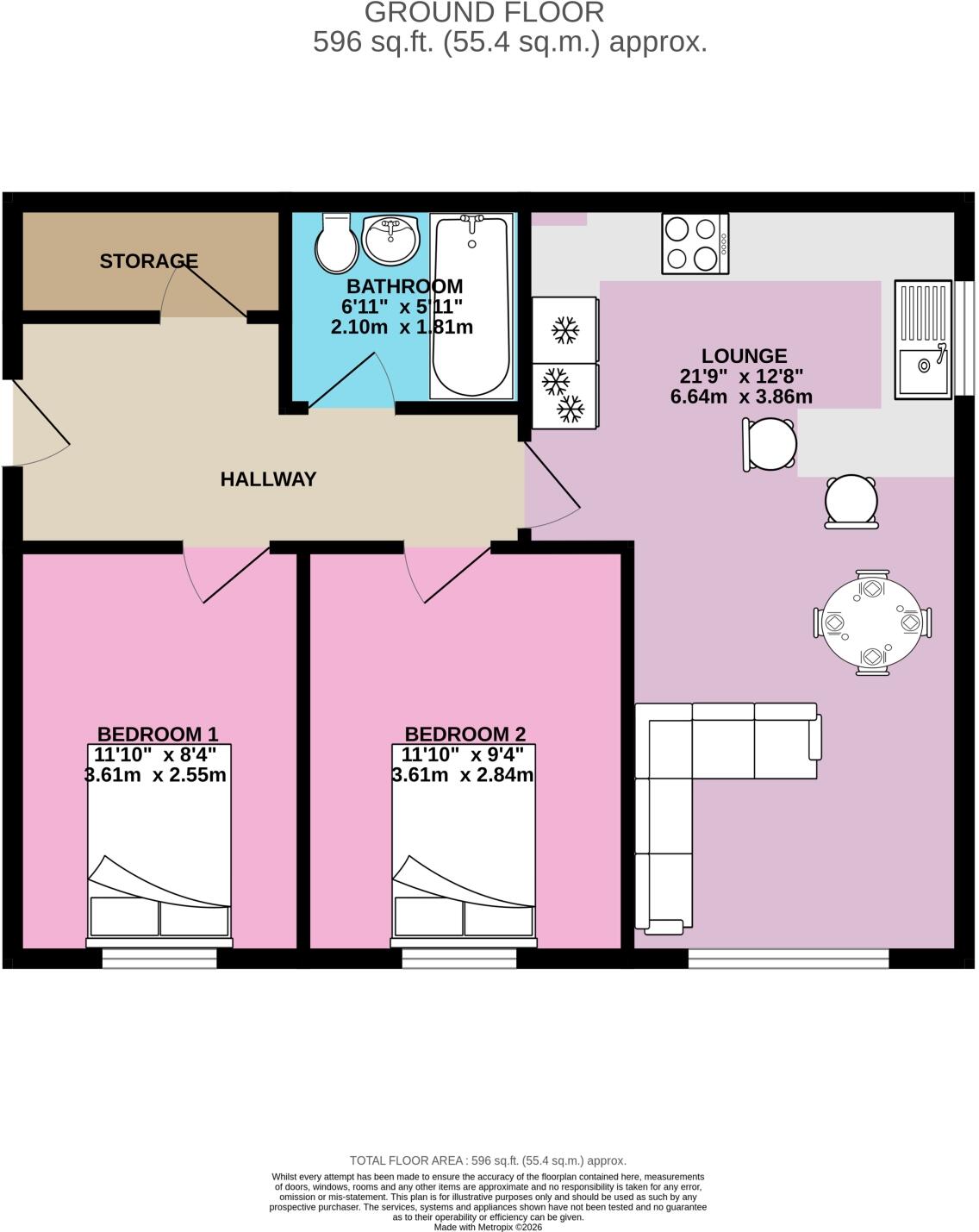 21 The Plantations, Low Moor, Bradford, West Yorkshire, BD12 floorplan