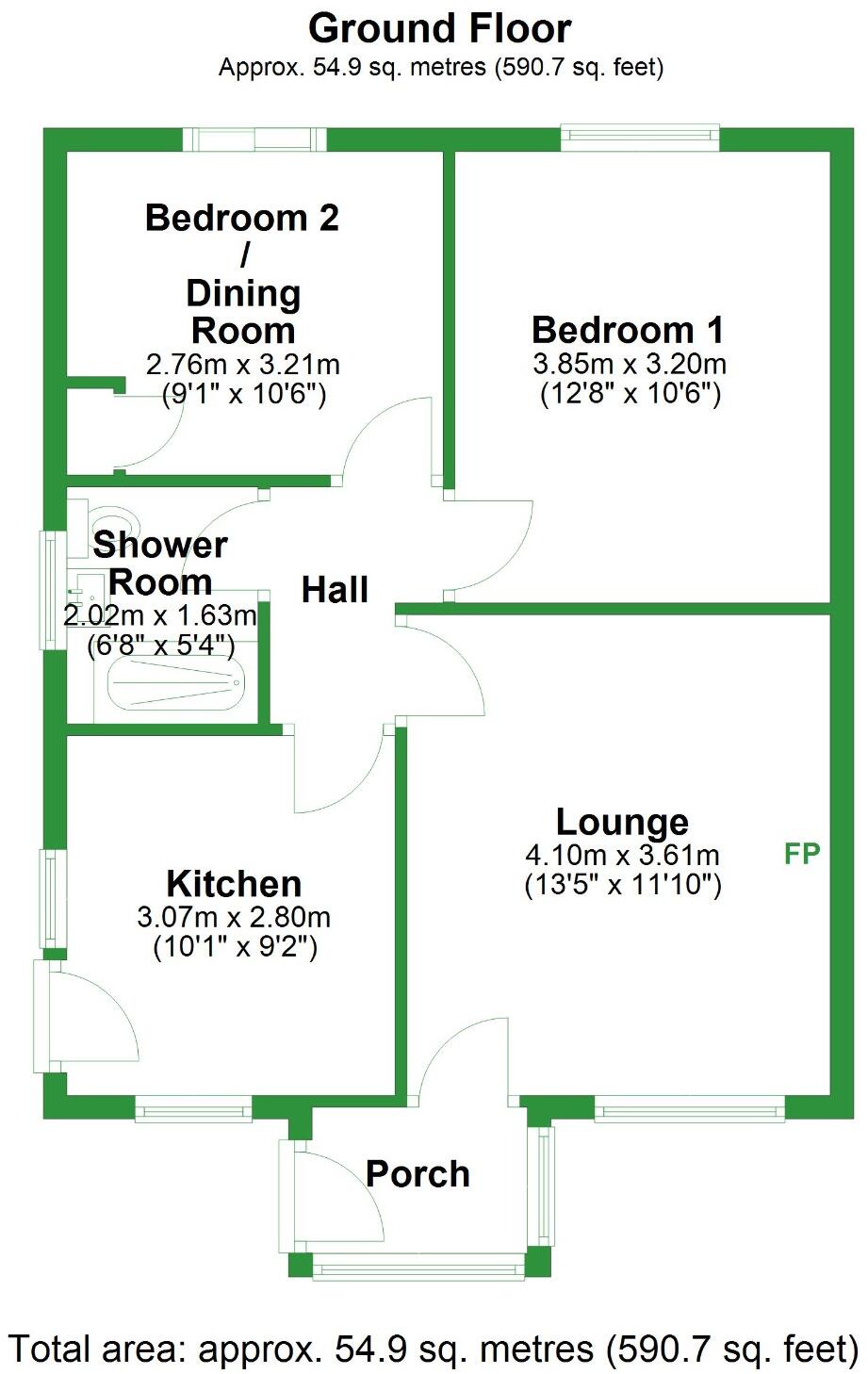 Grasmere Road, Knott End-On-Sea, Lancashire, FY6 floorplan