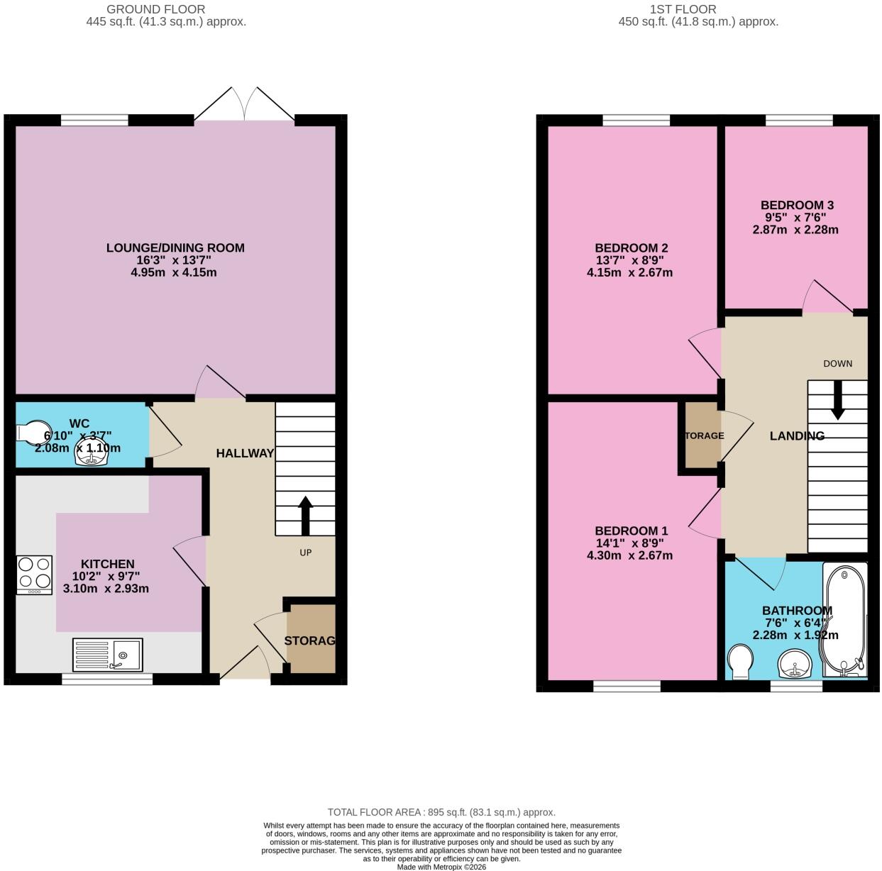 Harrier Close, Brayton, Selby, North Yorkshire, YO8 floorplan