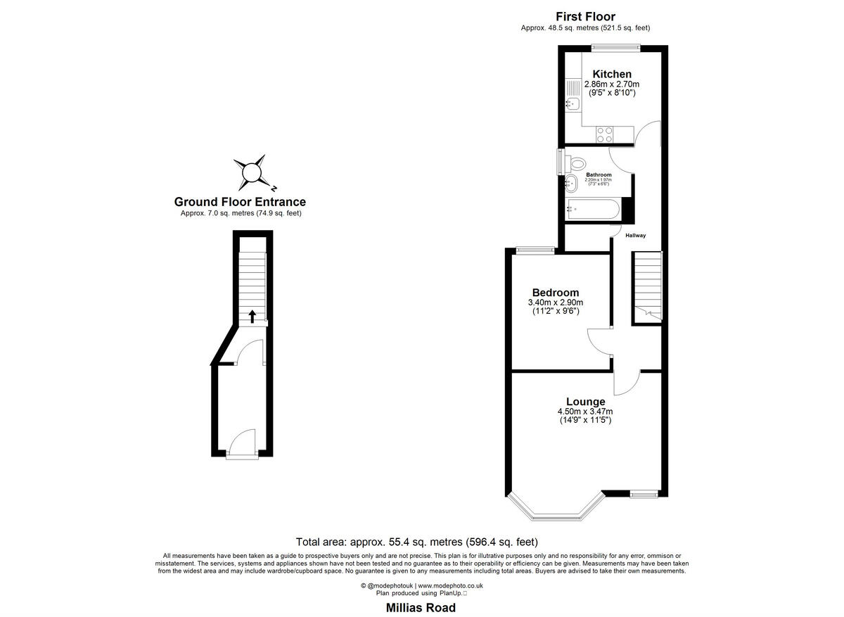 Millais Road, London, E11 4 floorplan