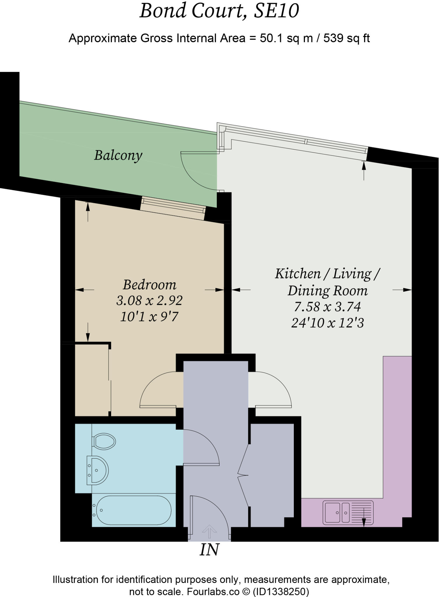 Bond Court, Springham Walk London SE10 floorplan