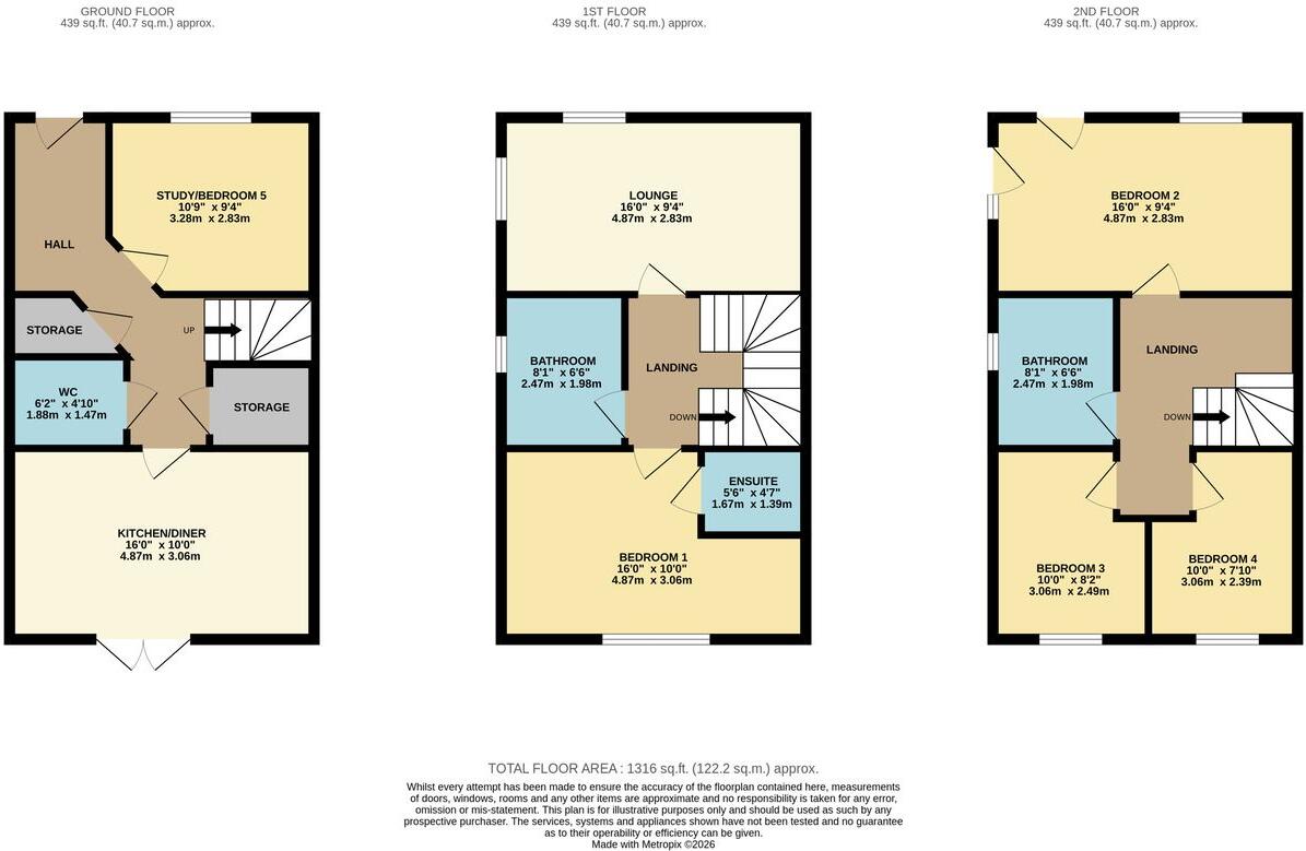 Knot Tiers Drive, Upton, Northampton, NN5 floorplan