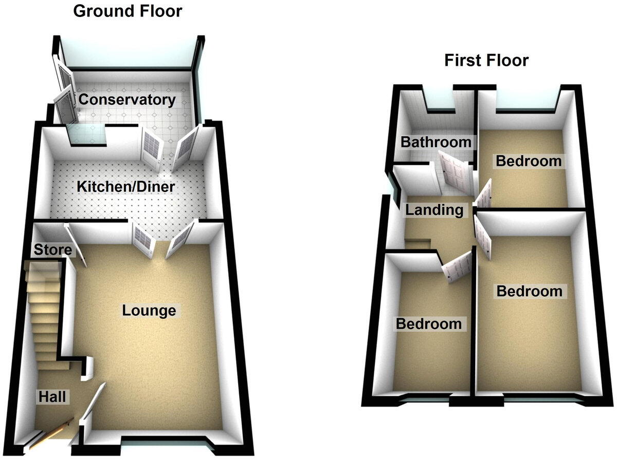 Watkin Avenue, Hadfield, Glossop, SK13 1QD floorplan