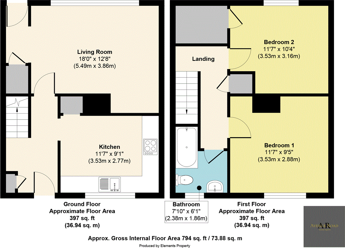 38 Poplar Street, Mayfield, Dalkeith, EH22 floorplan