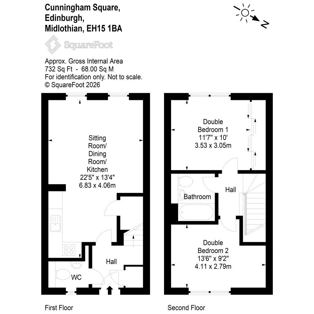 105 Cunningham Square, Portobello, EH15 1BA floorplan