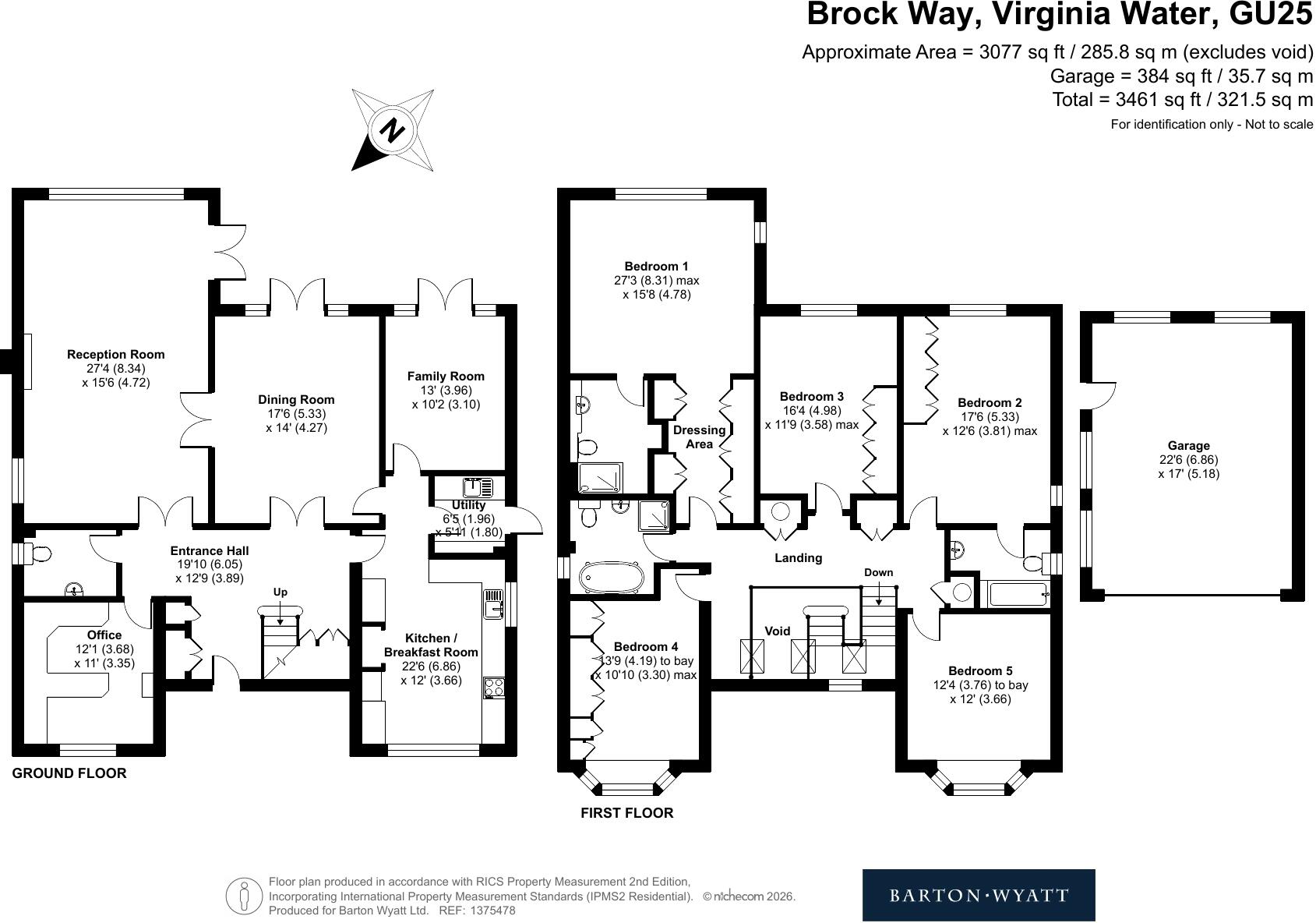 Brock Way, Wentworth Estate, Virginia Water GU25 4SD floorplan