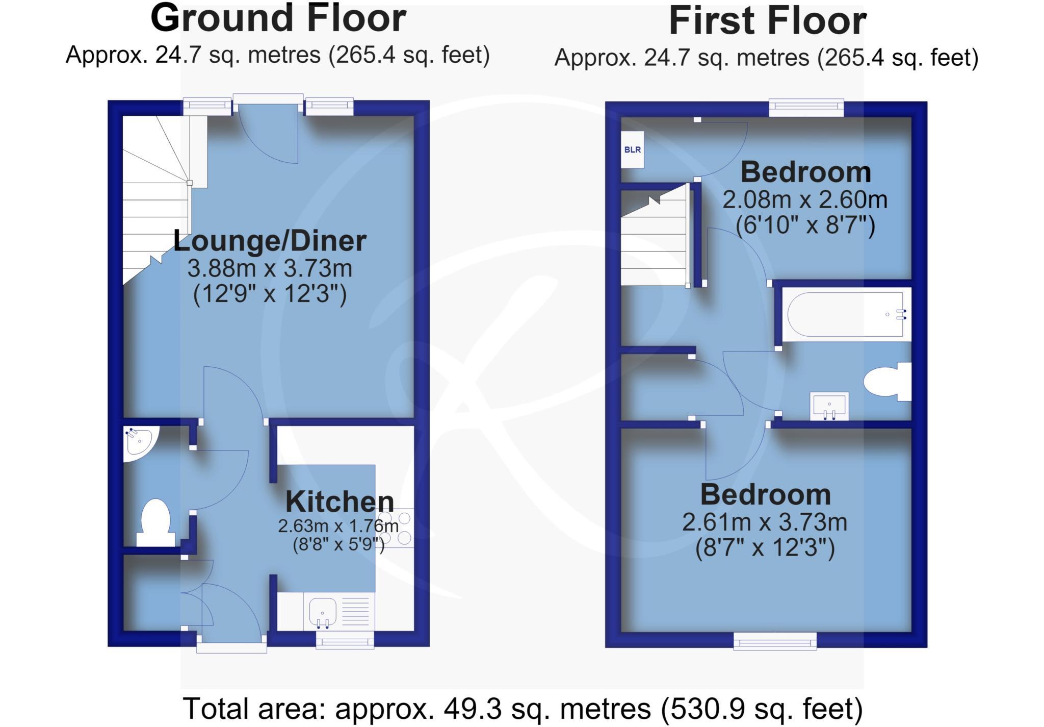 Pannier Mews, Bideford floorplan