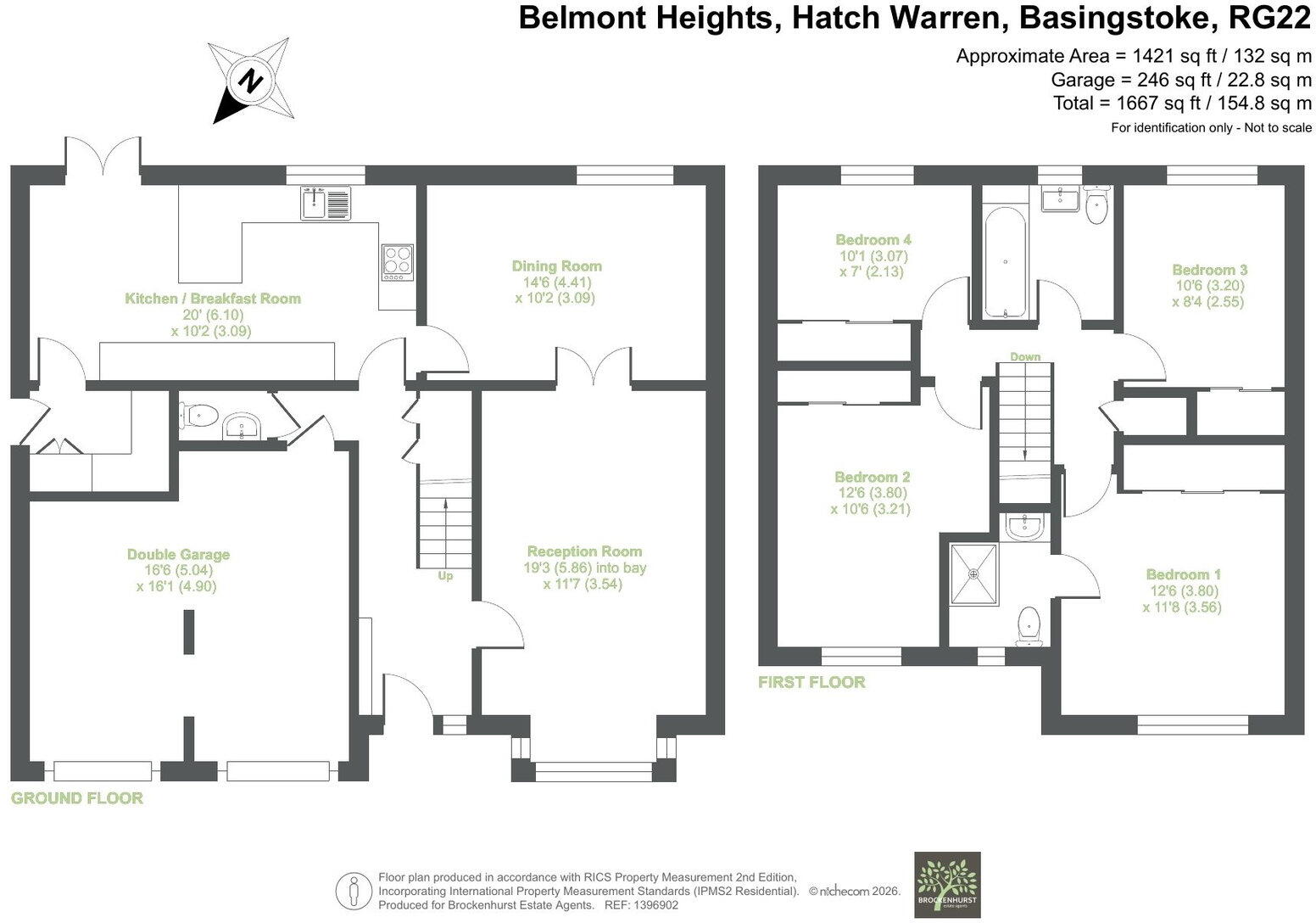Belmont Heights, Hatch Warren, Basingstoke RG22 4RW floorplan