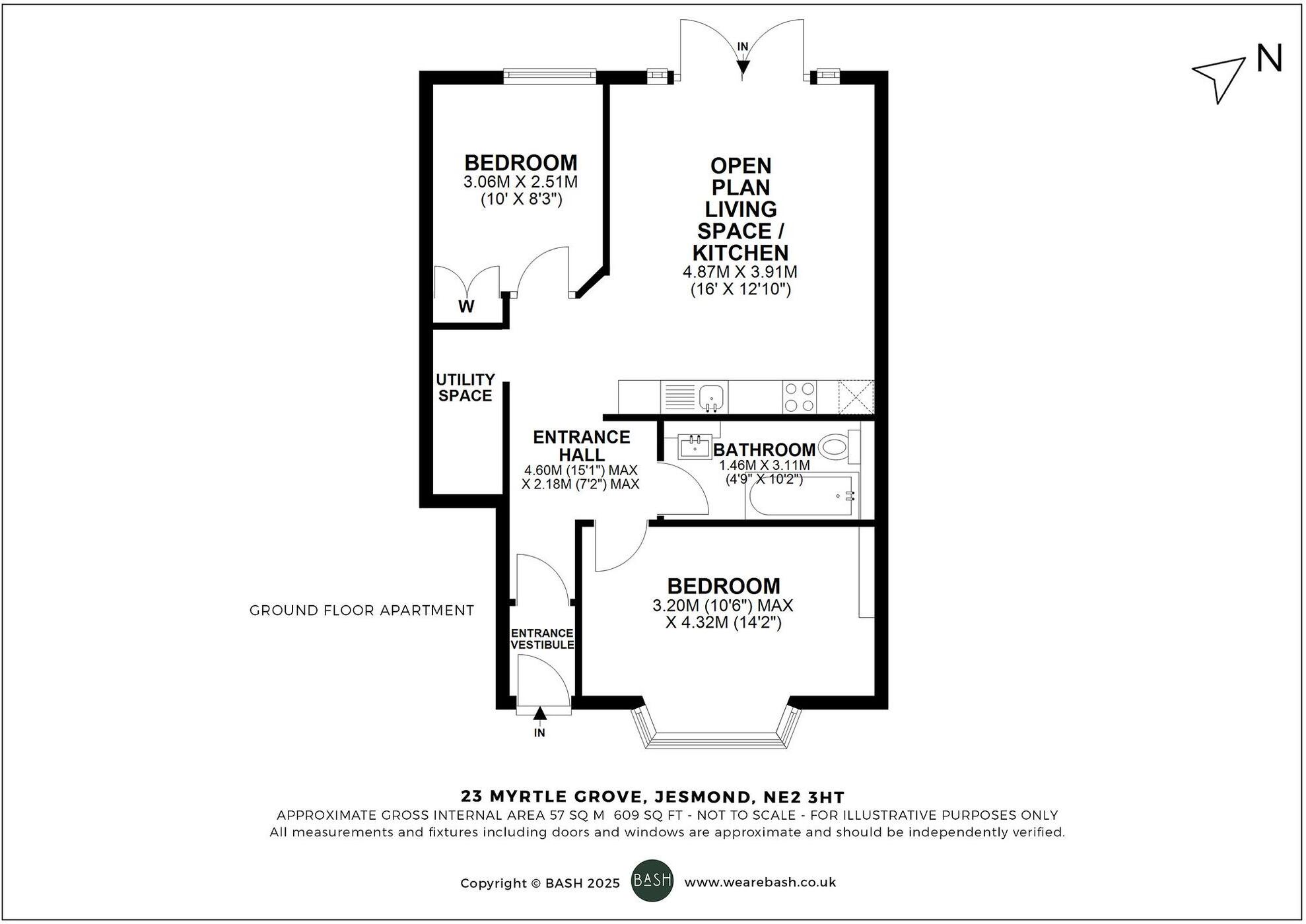 Myrtle Grove, Jesmond, NE2 floorplan
