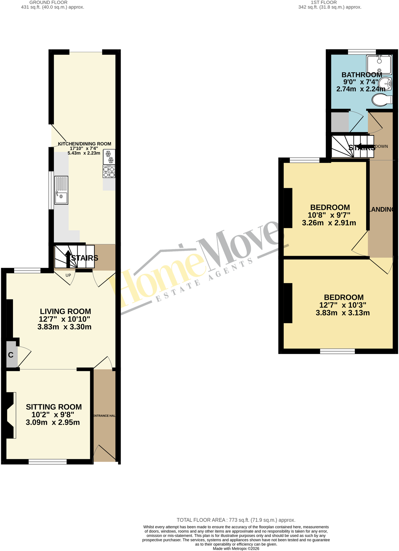 Bower Street, Bedford, Bedfordshire, MK40 3RB floorplan