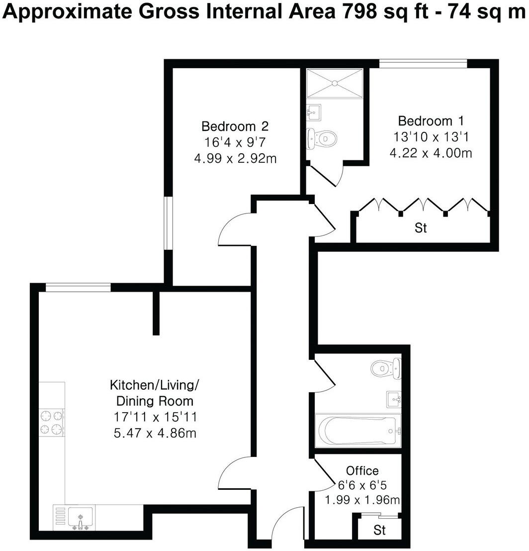 Ladymead, Guildford, GU1 floorplan