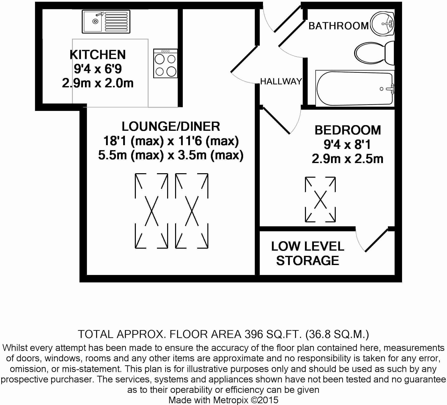 Flat 5, 9 The Maltings, LE12 floorplan