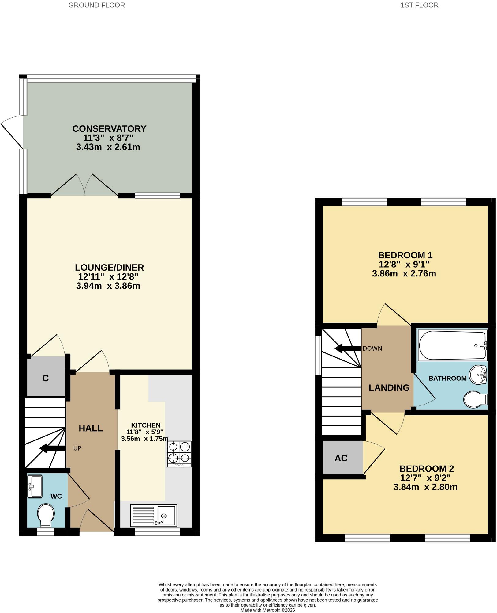 Bevan Close, Woolston floorplan
