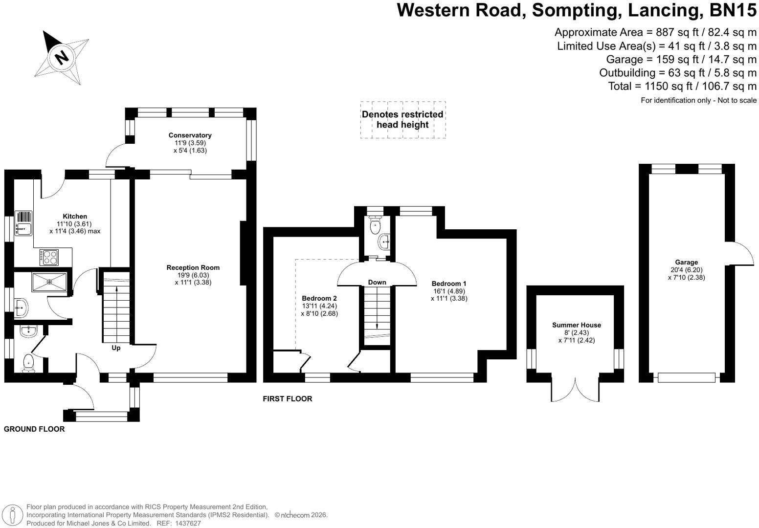 Western Road, Sompting, Lancing, West Sussex, BN15 floorplan