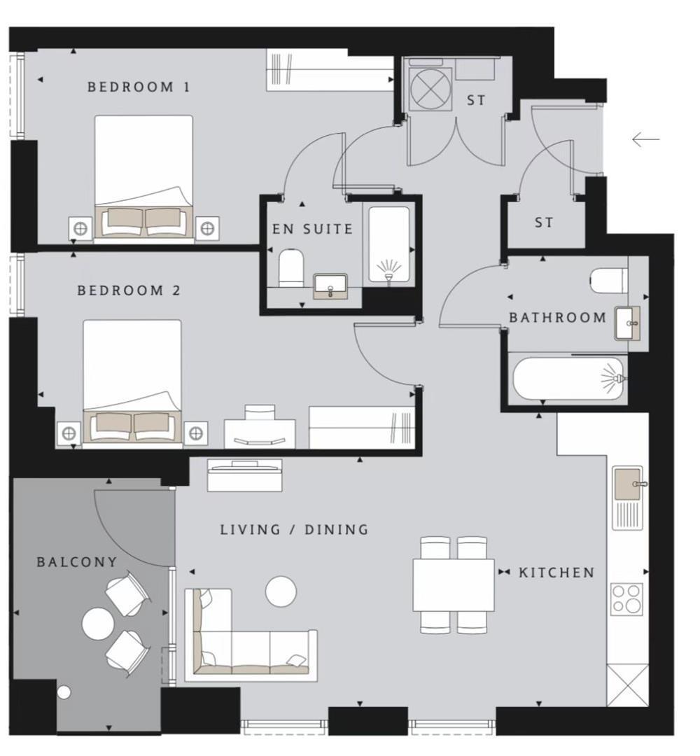 Tabbard Apartments, East Acton Lane floorplan