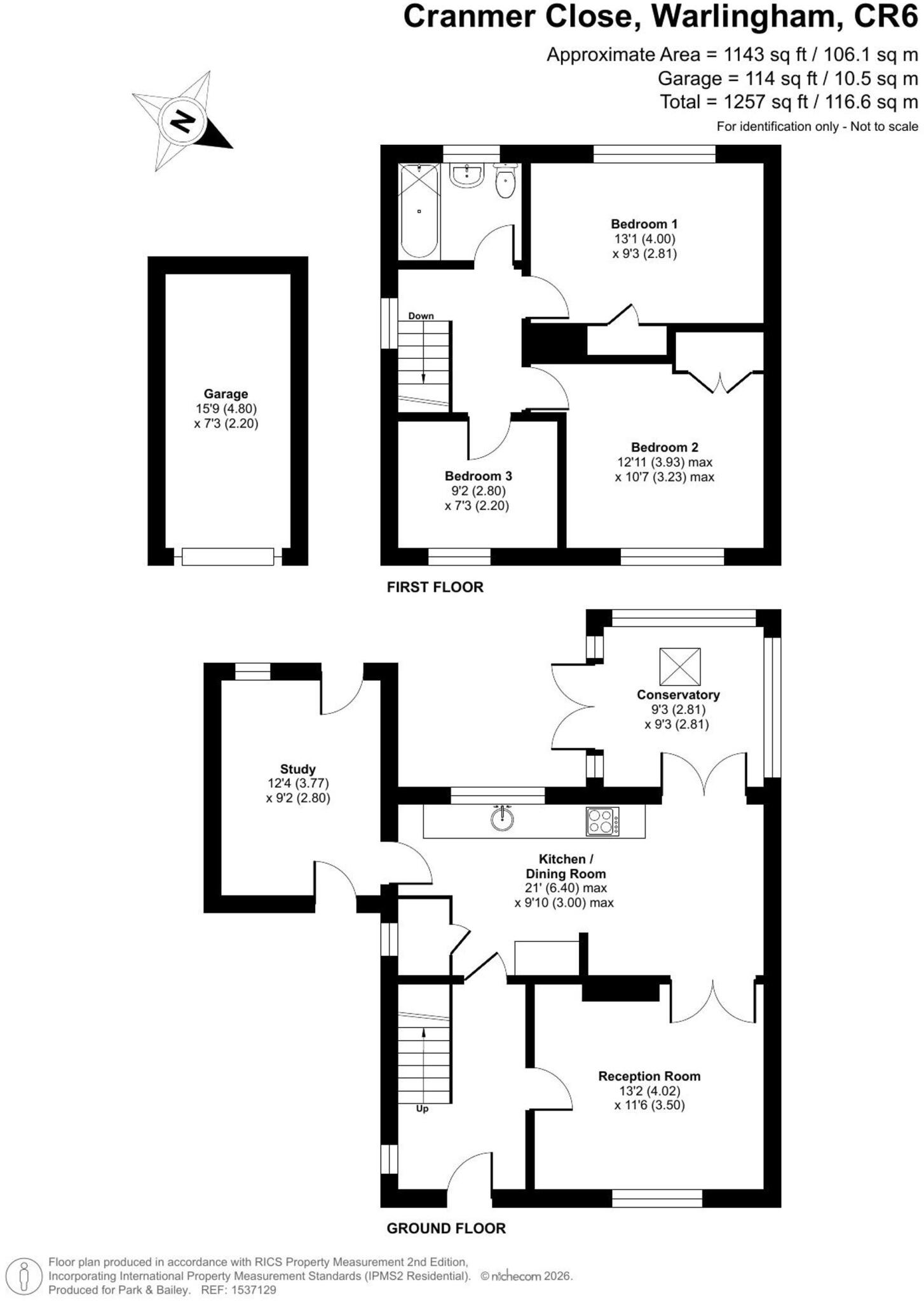 Cranmer Close, Warlingham, CR6 floorplan